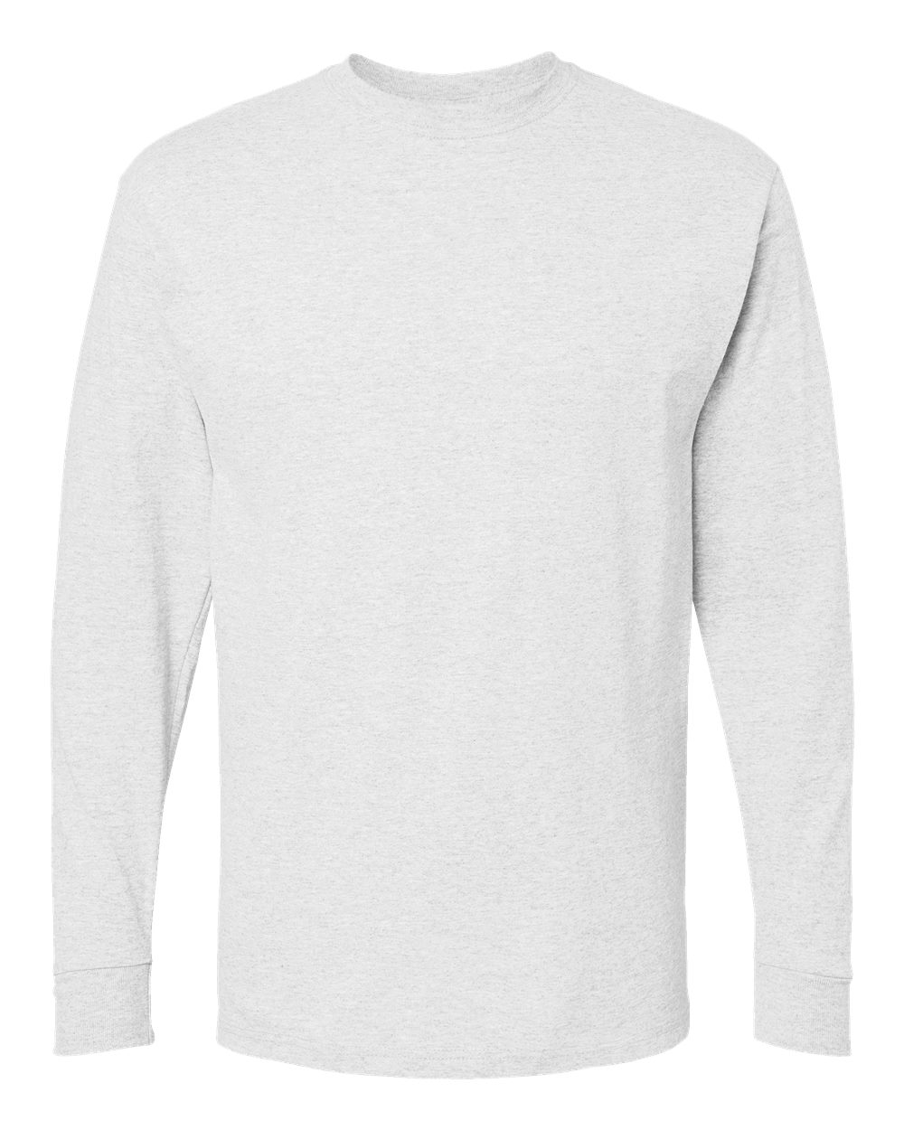 Front View of Ash Gold Soft Touch Long Sleeve T-Shirt - 4820