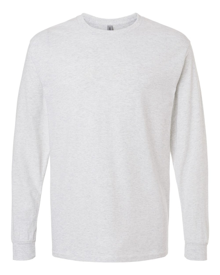 Front View of Ash Heavy Cotton™ Long Sleeve T-Shirt - 5400