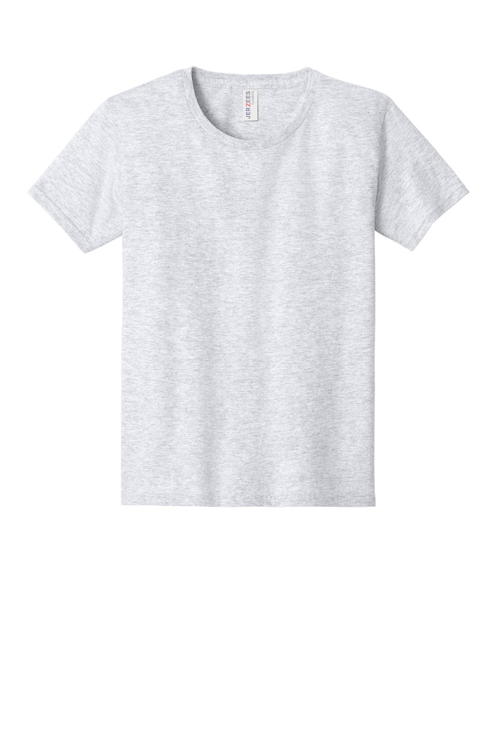 Front View of Ash Jerzees Classics Youth Cotton T-Shirt 363Y