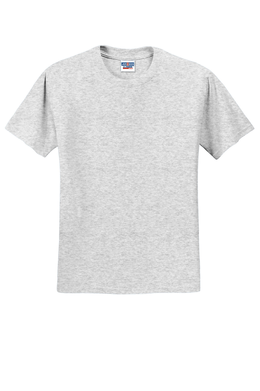 Front View of Ash Jerzees - Dri-Power 50/50 Cotton/Poly T-Shirt. 29M