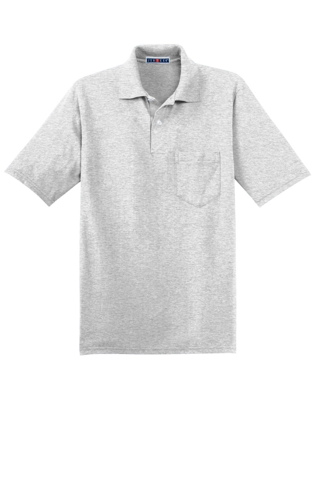 Front View of Ash Jerzees Dri-Power Pocket Sport Shirt. 436MP