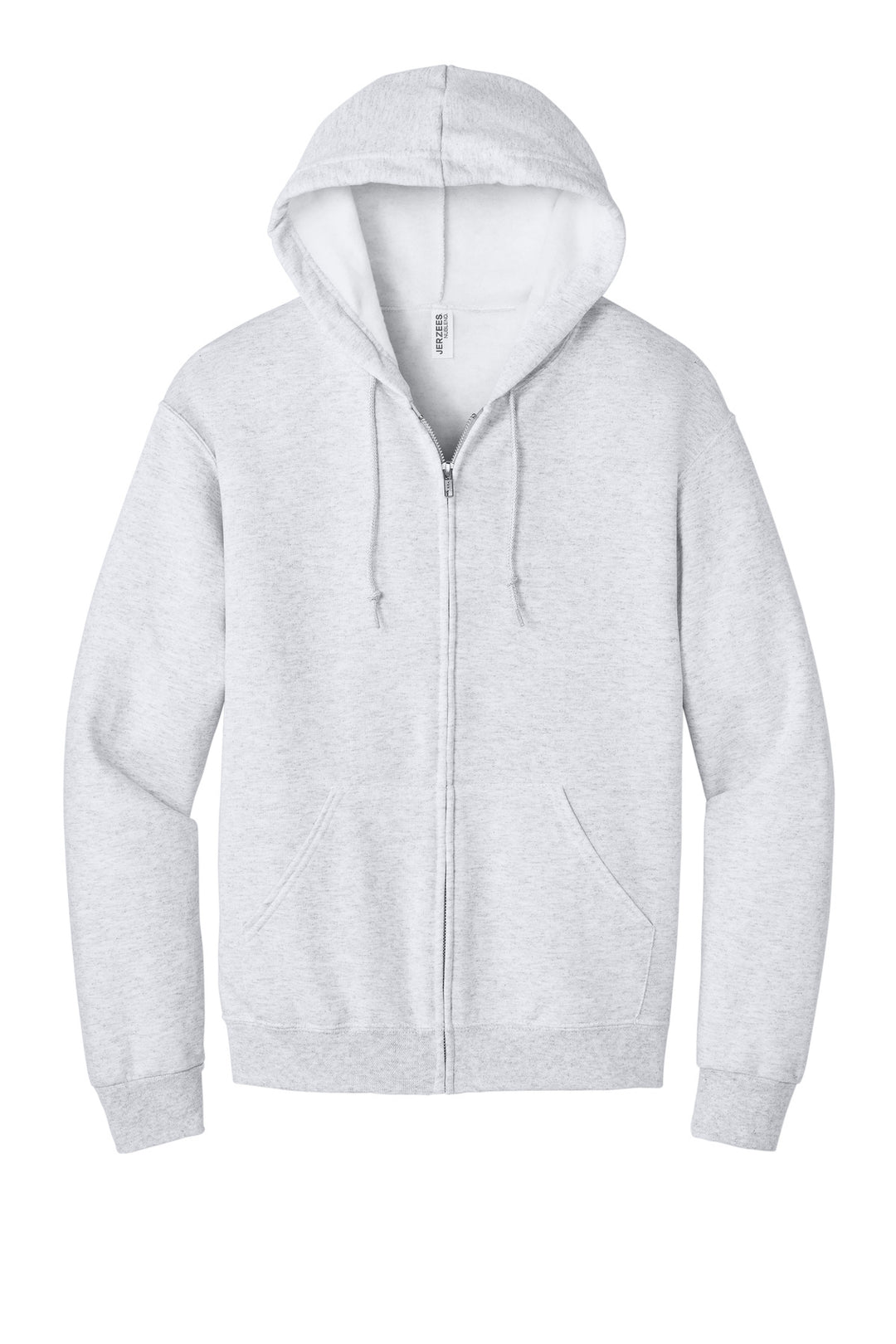 Front View of Ash Jerzees - NuBlend Full-Zip Hooded Sweatshirt. 993M