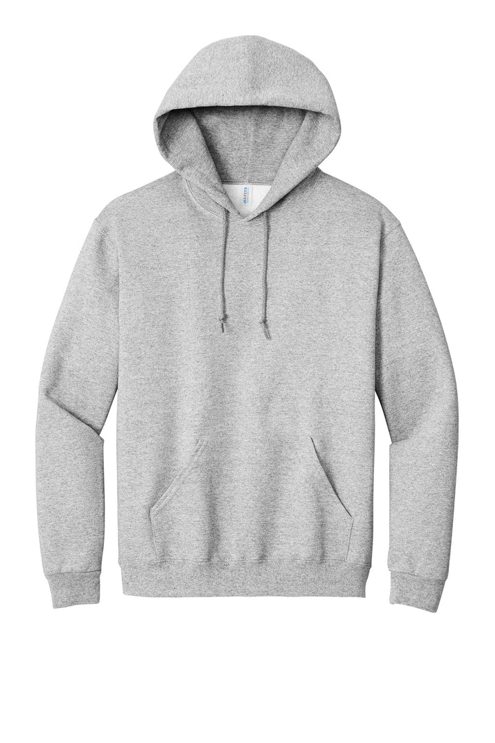 Front View of Ash Jerzees Super Sweats NuBlend - Pullover Hooded Sweatshirt. 4997M