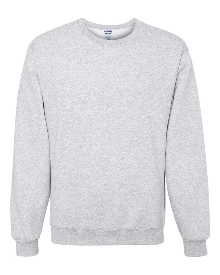 Front View of Ash NuBlend® Crewneck Sweatshirt - 562MR