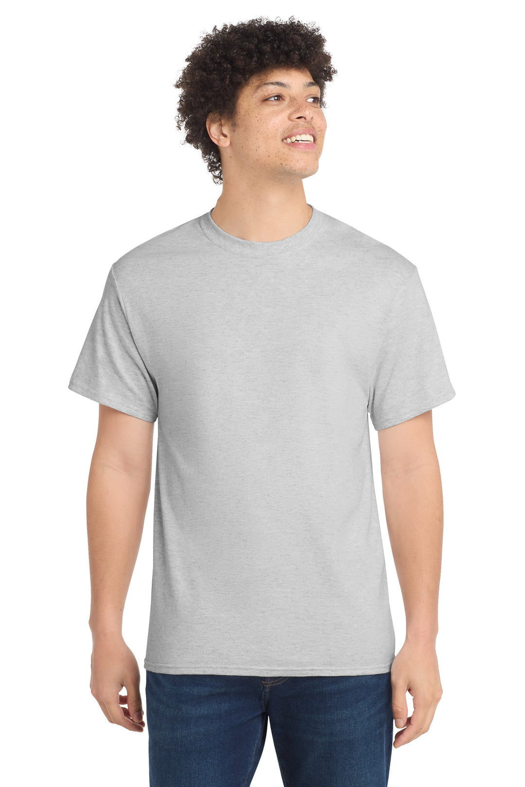 Front View of Ash Port & Company - Core Cotton Tee. PC54