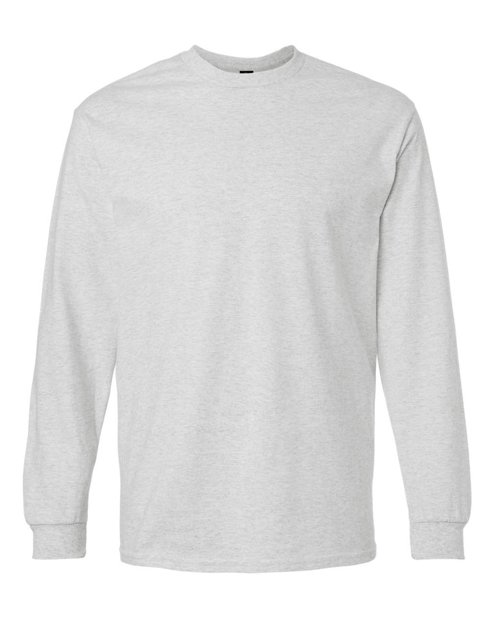 Front View of Ash Ultra Cotton® Long Sleeve T-Shirt - 2400