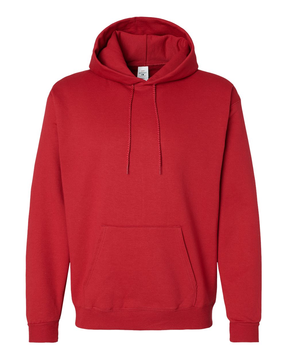 Front View of Athletic Crimson Ecosmart® Hooded Sweatshirt - P170