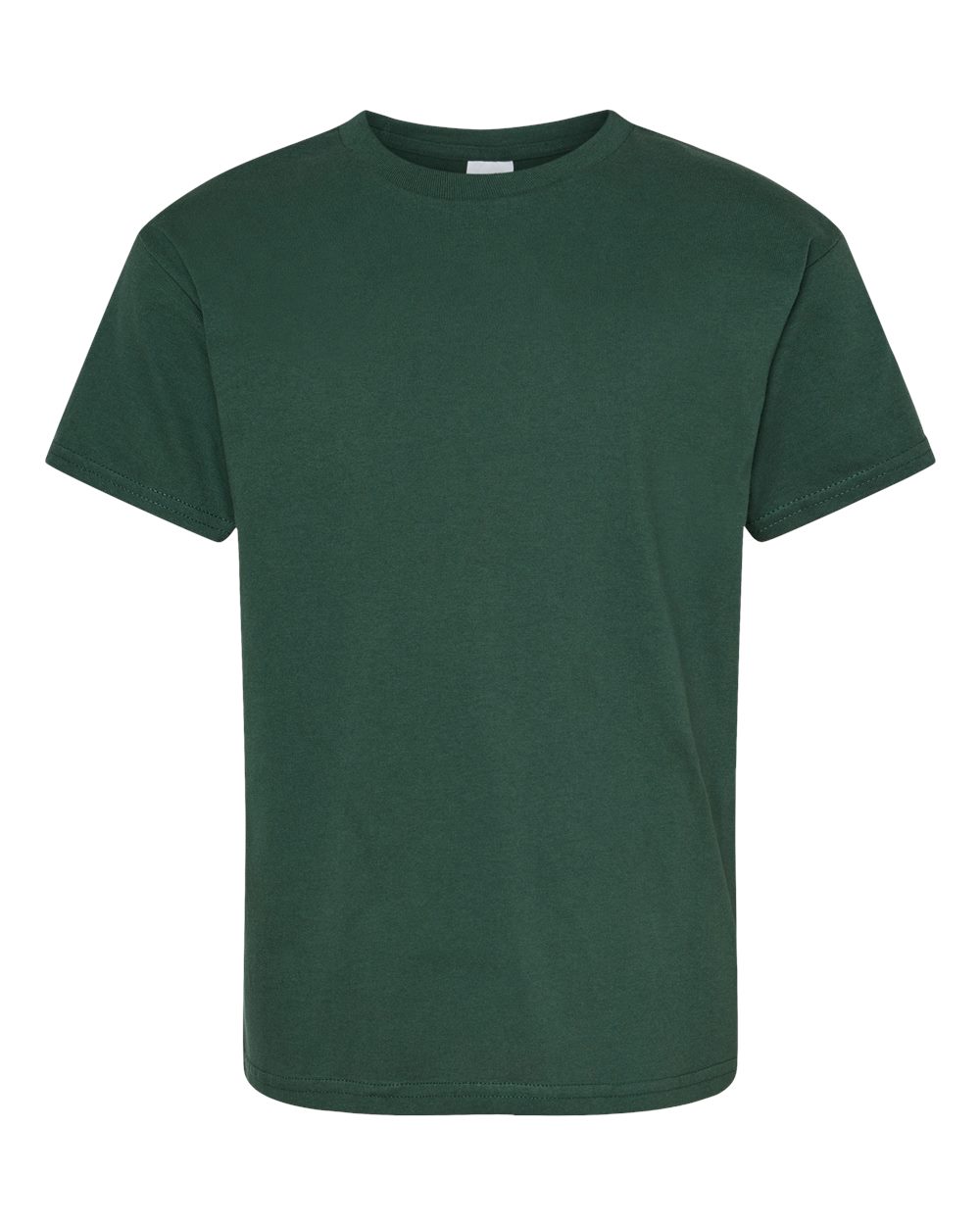 Front View of Athletic Dark Green Essential-T Youth T-Shirt - 5480