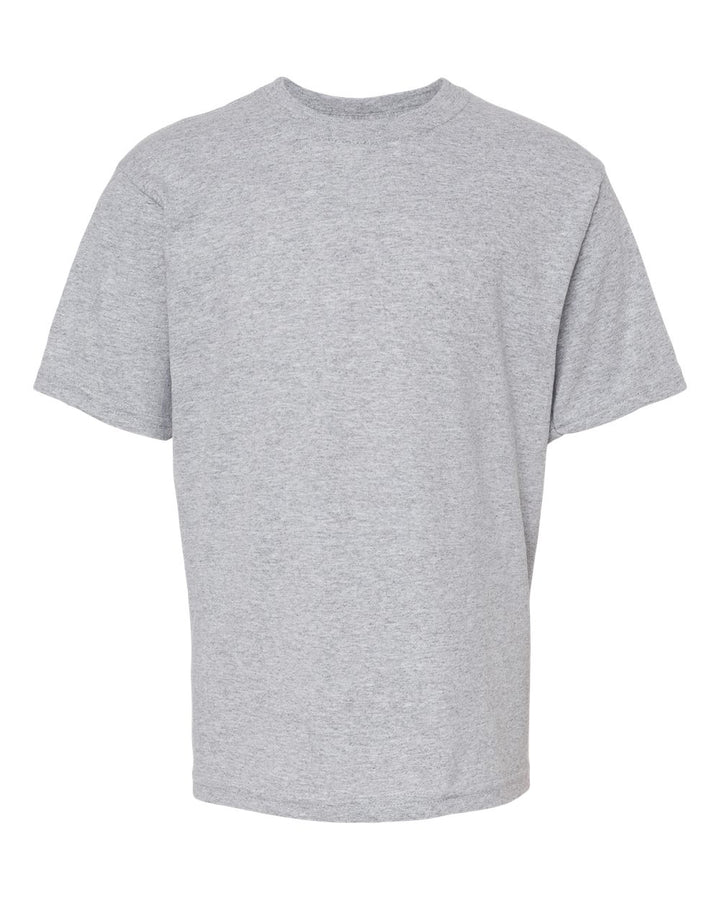 Front View of Athletic Grey Youth Gold Soft Touch T-Shirt - 4850