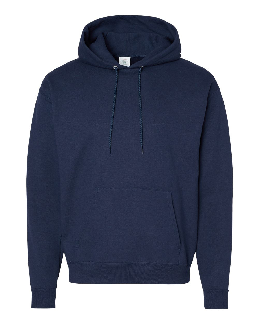 Front View of Athletic Navy Ecosmart® Hooded Sweatshirt - P170