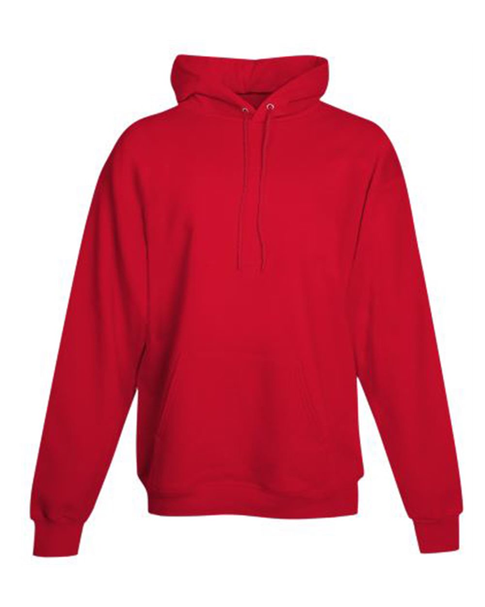 Front View of Athletic Red Ecosmart® Hooded Sweatshirt - P170