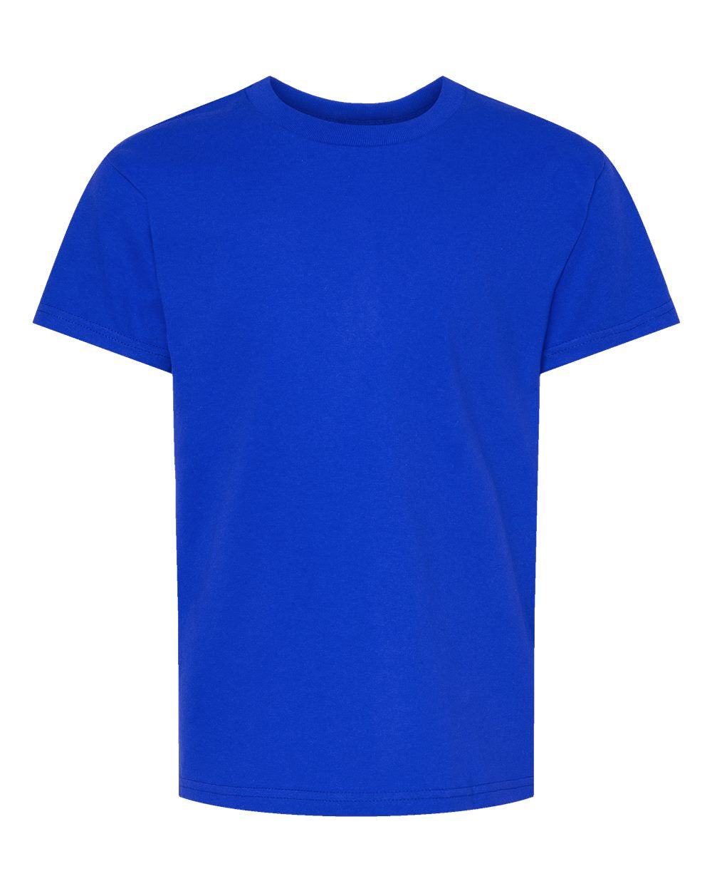 Front View of Athletic Royal Essential-T Youth T-Shirt - 5480