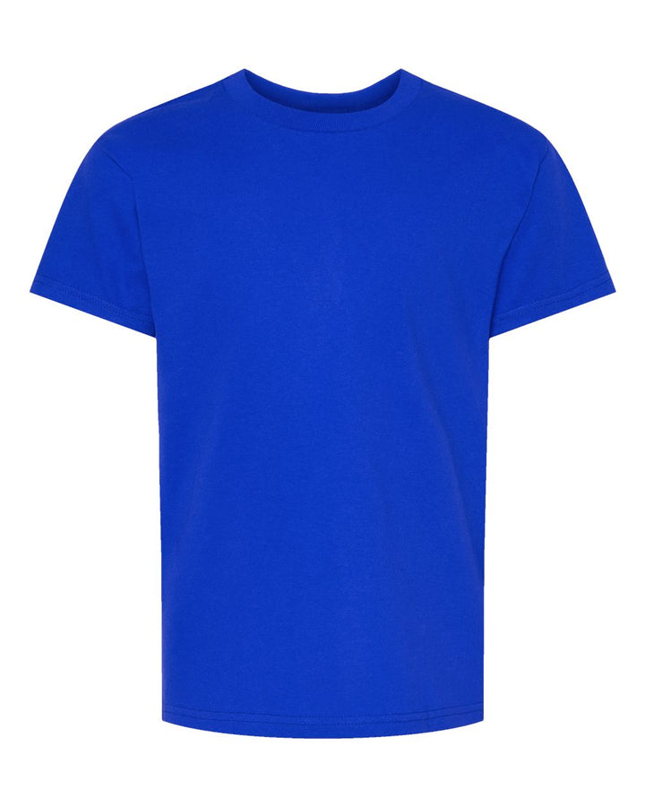 Front View of Athletic Royal Essential-T Youth T-Shirt - 5480