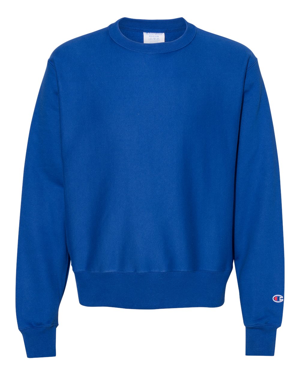 Front View of Athletic Royal Reverse Weave® Crewneck Sweatshirt - S149