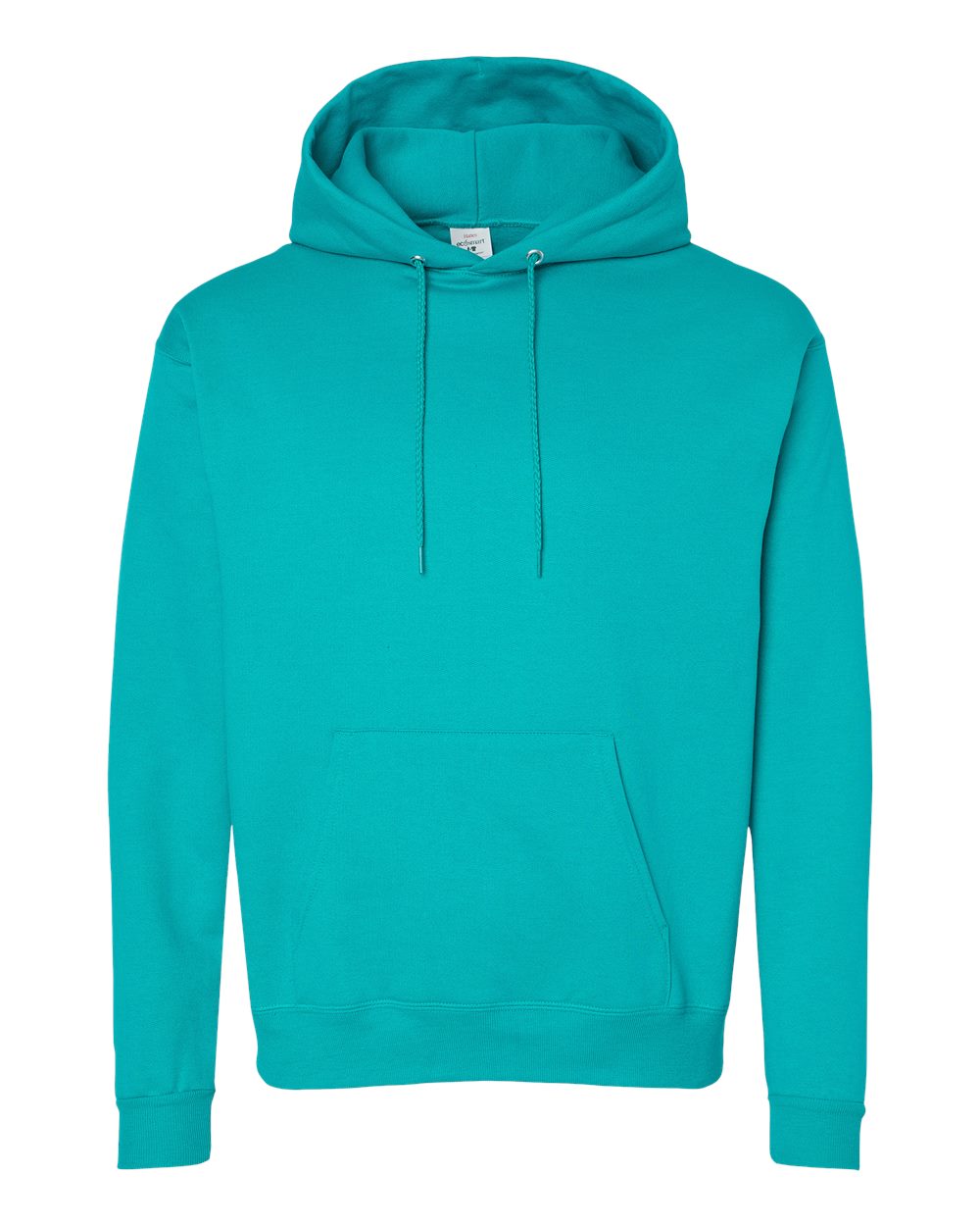 Front View of Athletic Teal Ecosmart® Hooded Sweatshirt - P170