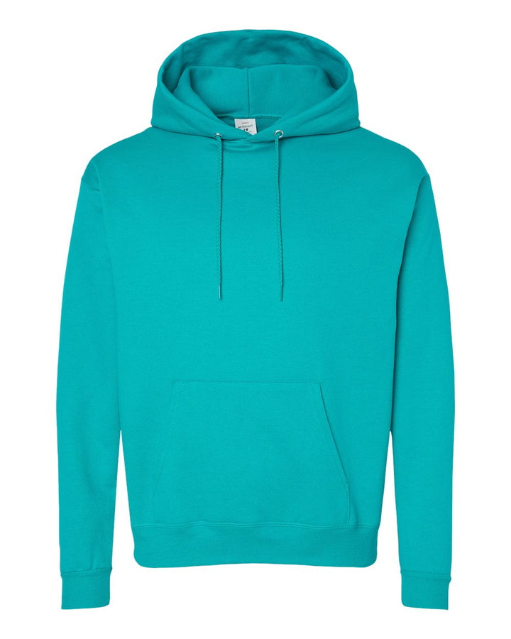 Front View of Athletic Teal Ecosmart® Hooded Sweatshirt - P170
