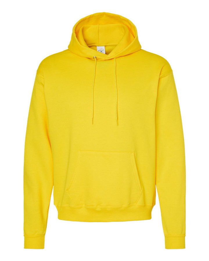 Front View of Athletic Yellow Ecosmart® Hooded Sweatshirt - P170