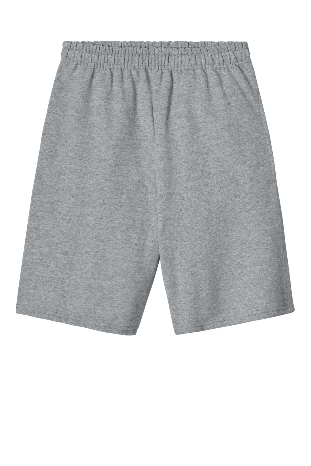 Front View of AthlHthr Jerzees Unisex NuBlend Pocketed Sweat Short 978MP