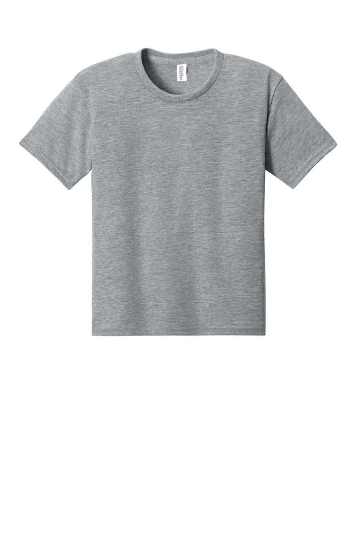 Front View of AthlHthr Jerzees Youth Dri-Power 100% Polyester Tee 21B