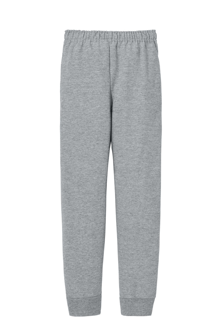 Front View of AthlHthr Jerzees Youth NuBlend Jogger Sweatpant 975B
