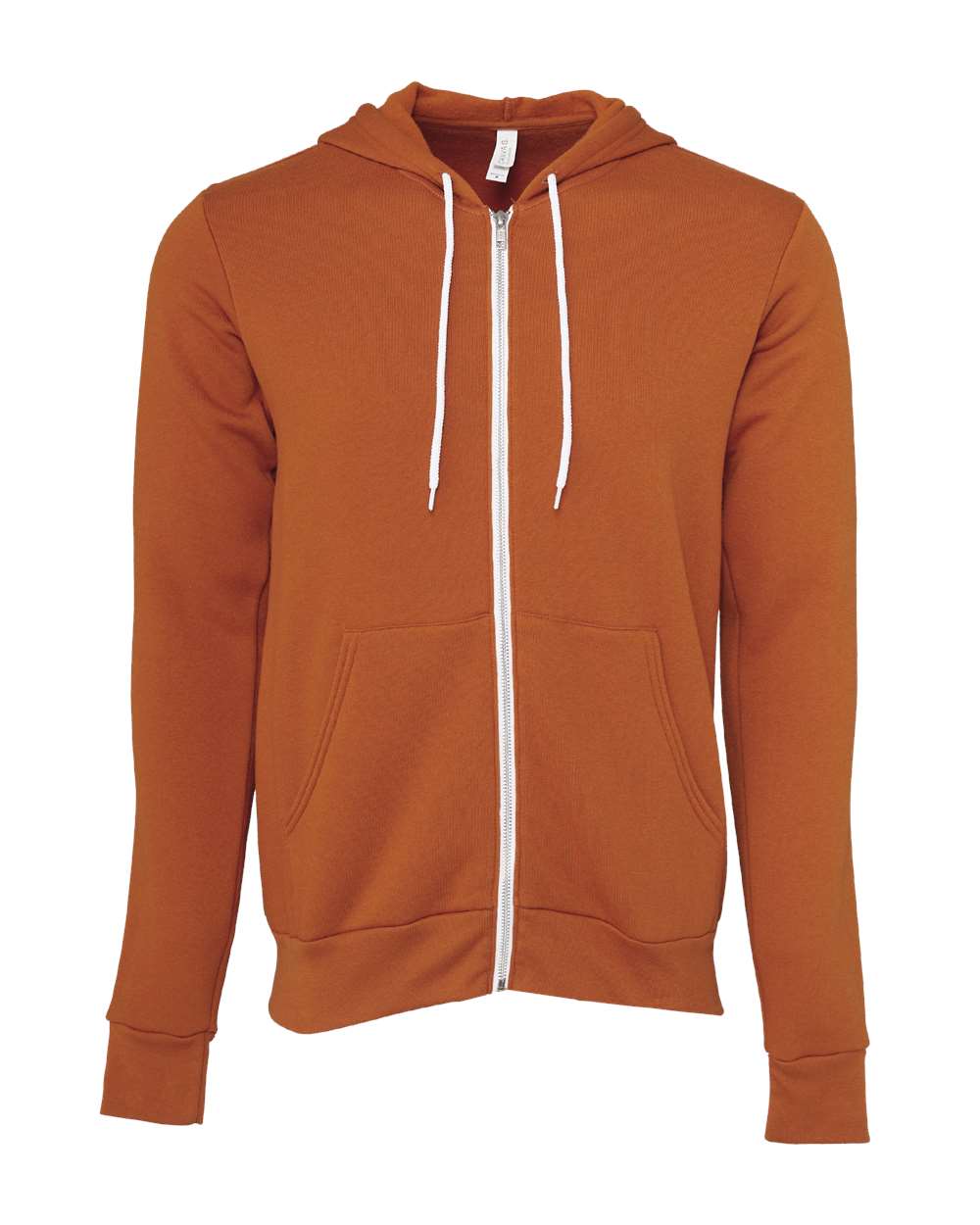 Front View of Autumn Sponge Fleece Full-Zip Hoodie - 3739