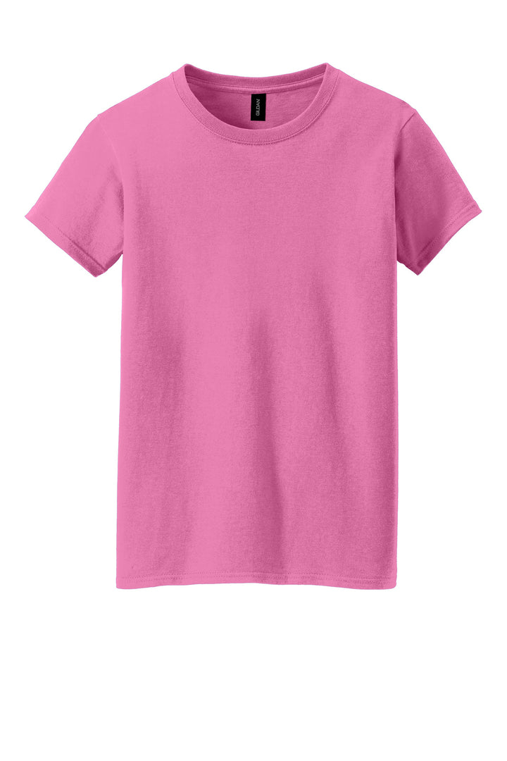 Front View of Azalea Gildan Women's Heavy Cotton 100% Cotton T-Shirt. 5000L