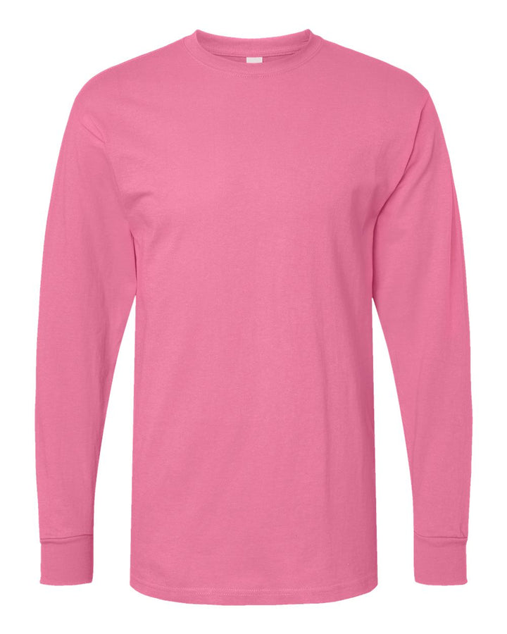 Front View of Azalea Gold Soft Touch Long Sleeve T-Shirt - 4820
