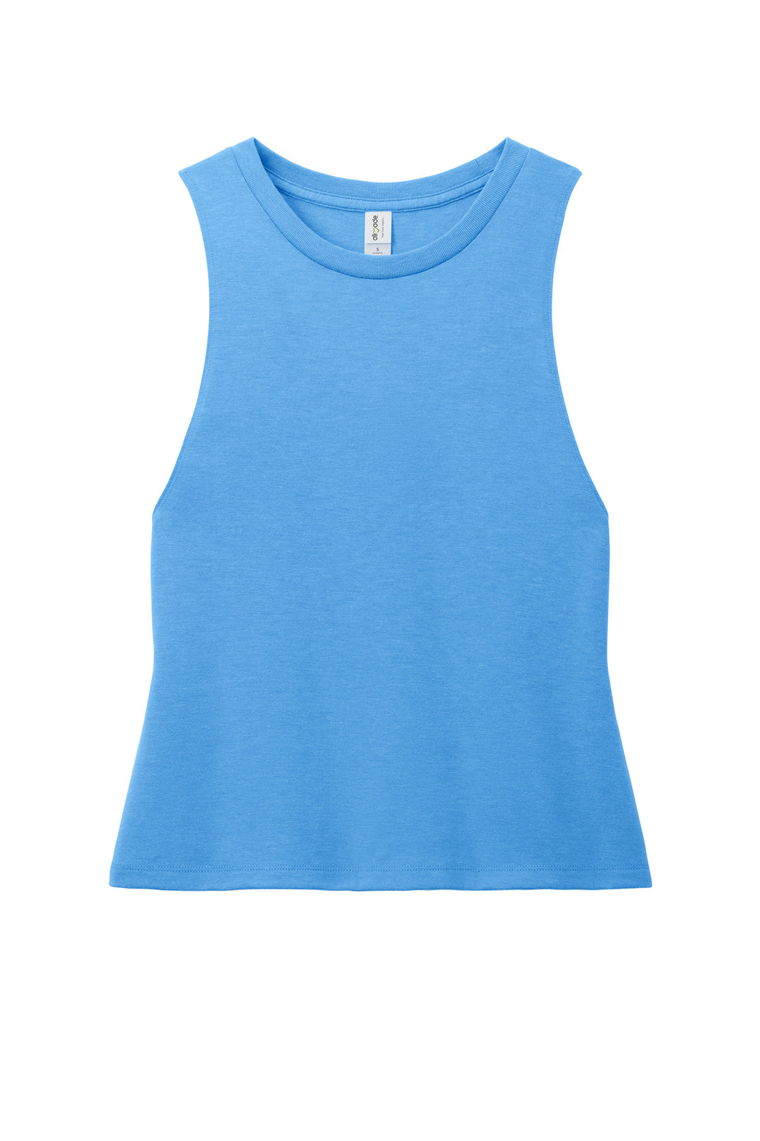 Front View of AzureBlue Allmade Women's Tri-Blend Muscle Tank AL2020