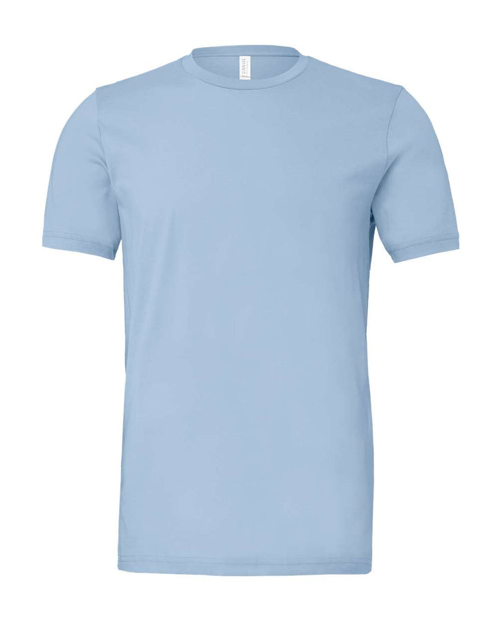 Front View of Baby Blue Jersey Tee - 3001