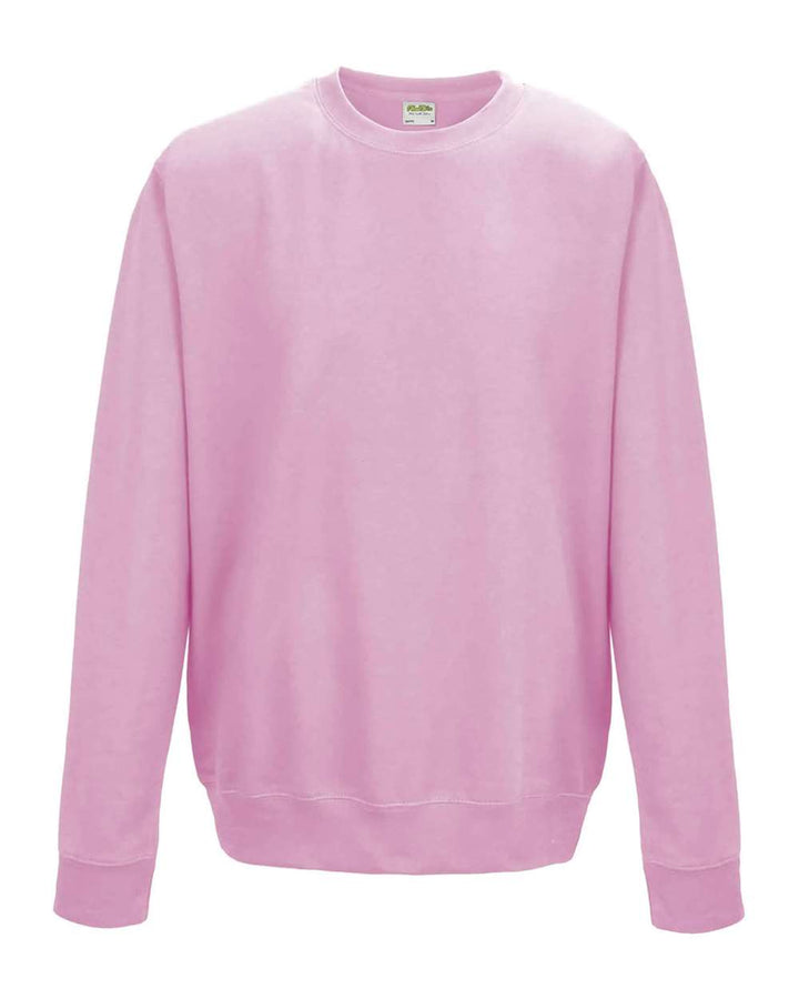 Front View of Baby Pink College Crewneck Sweatshirt - JHA030