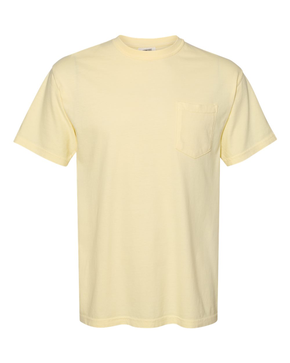 Front View of Banana Garment-Dyed Heavyweight Pocket T-Shirt - 6030