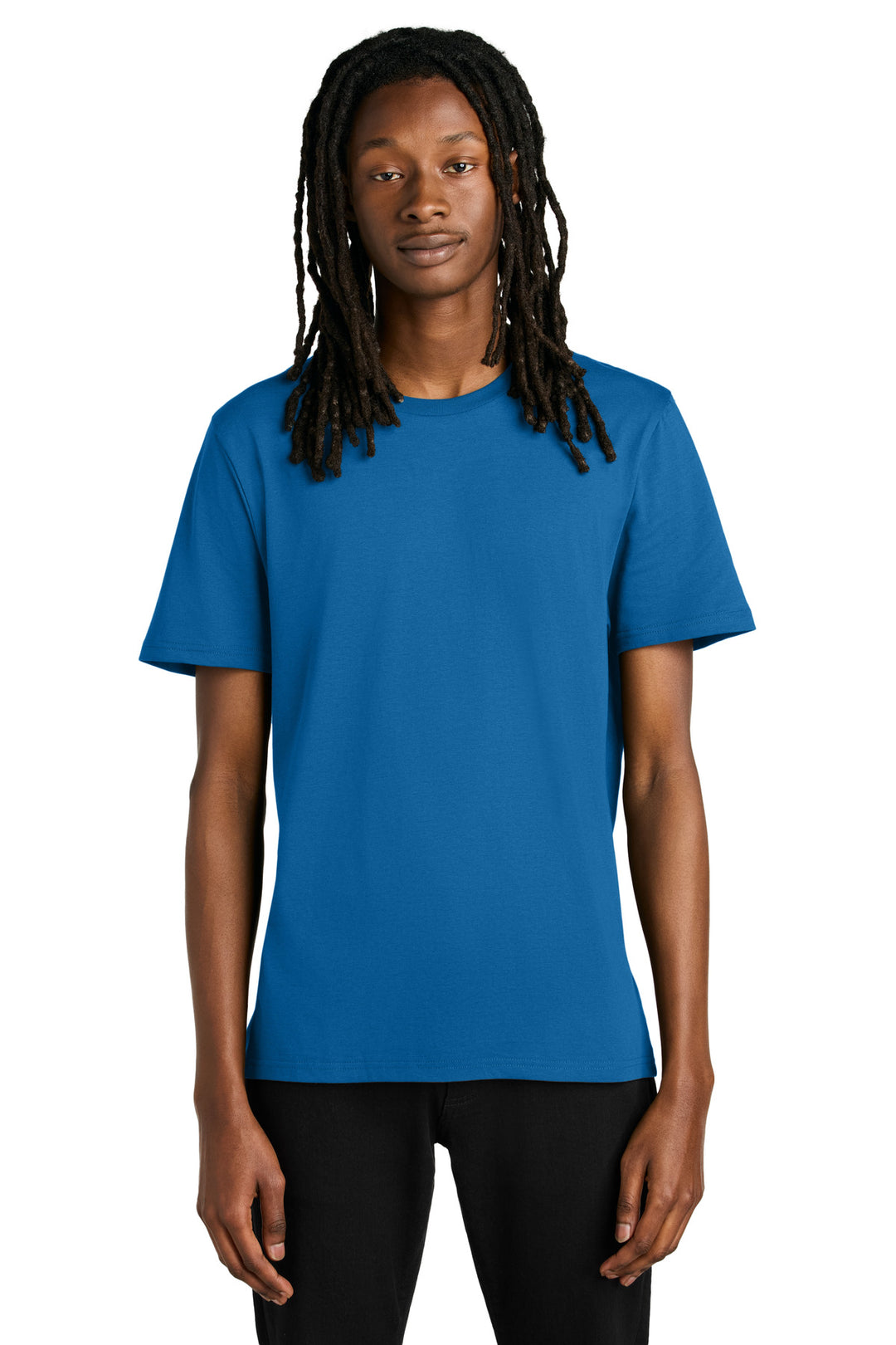 Front View of BeaconBlue Allmade Unisex Organic Cotton Tee. AL2100