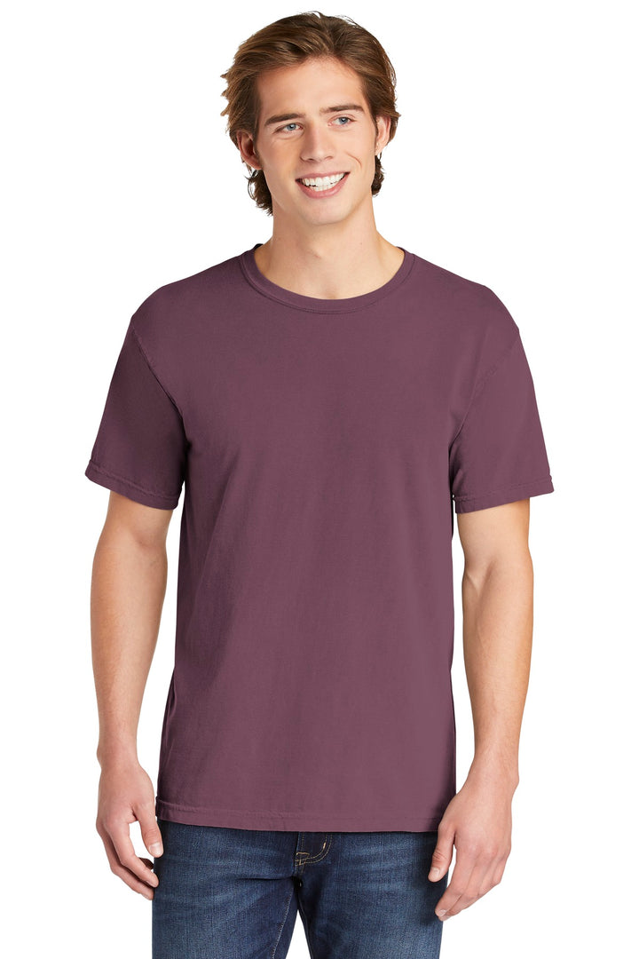 Front View of Berry COMFORT COLORS Heavyweight Ring Spun Tee. 1717