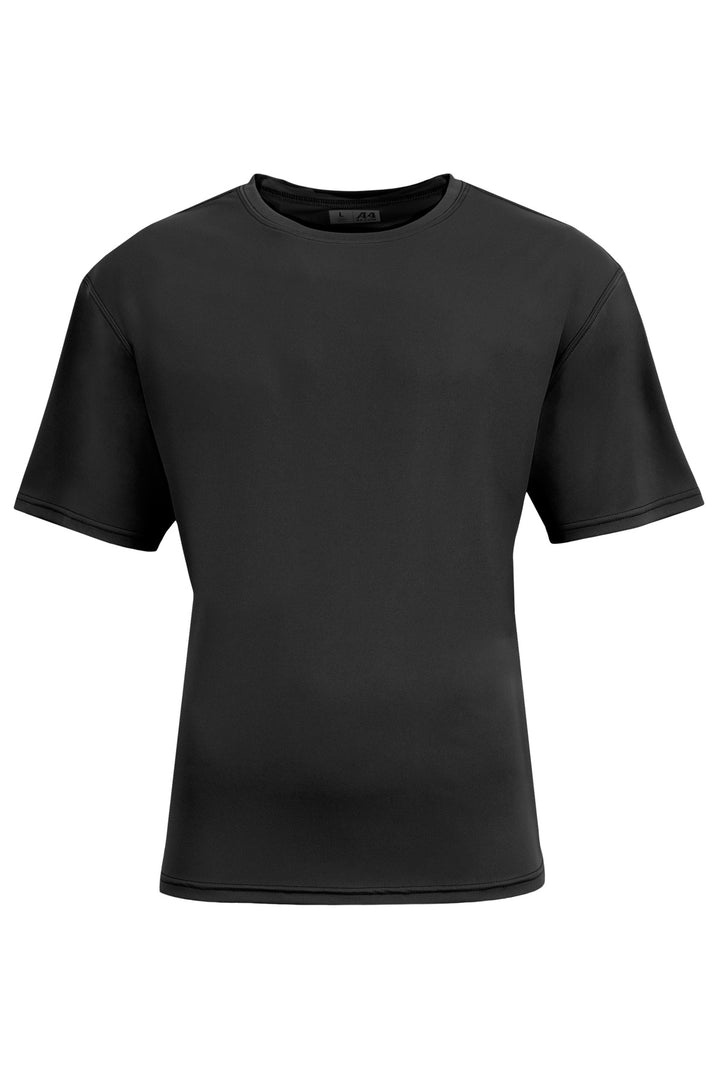 Front View of Black A4 AirFlex Short Sleeve Tee A4N3531