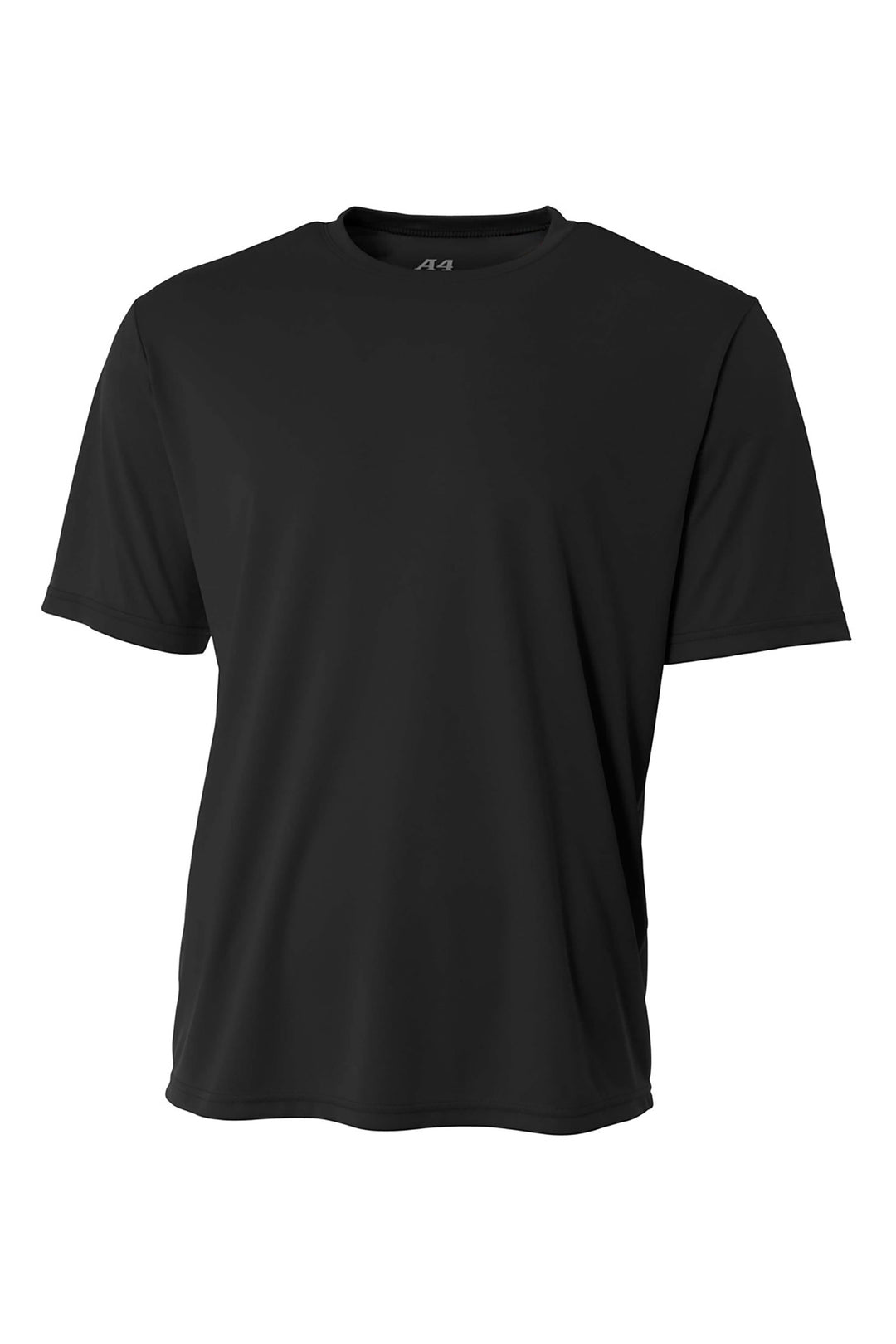Front View of Black A4 Cooling Performance Short Sleeve Tee A4N3142