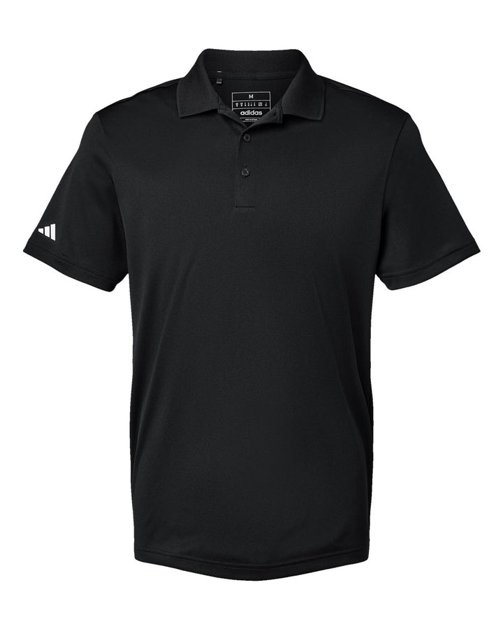 Front View of Black Basic Sport Polo - A430