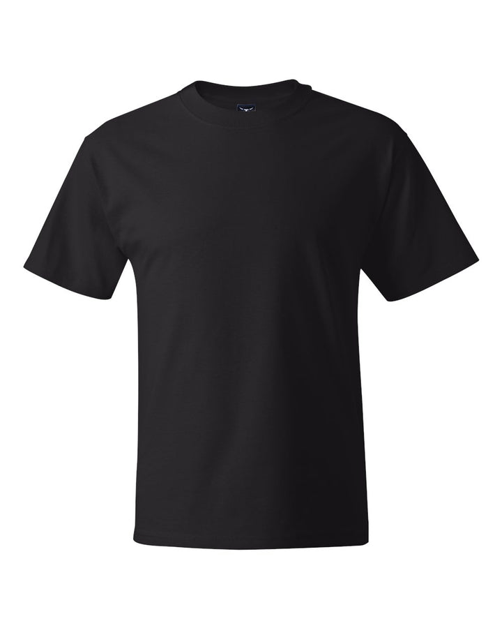 Front View of Black Beefy-T® T-Shirt - 5180