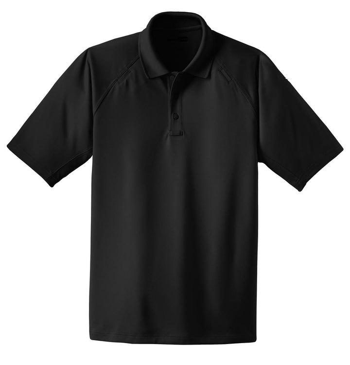Front View of Black CornerStone Tall Select Snag-Proof Tactical Polo. TLCS410