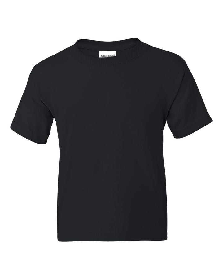 Front View of Black DryBlend® Youth T-Shirt - 8000B
