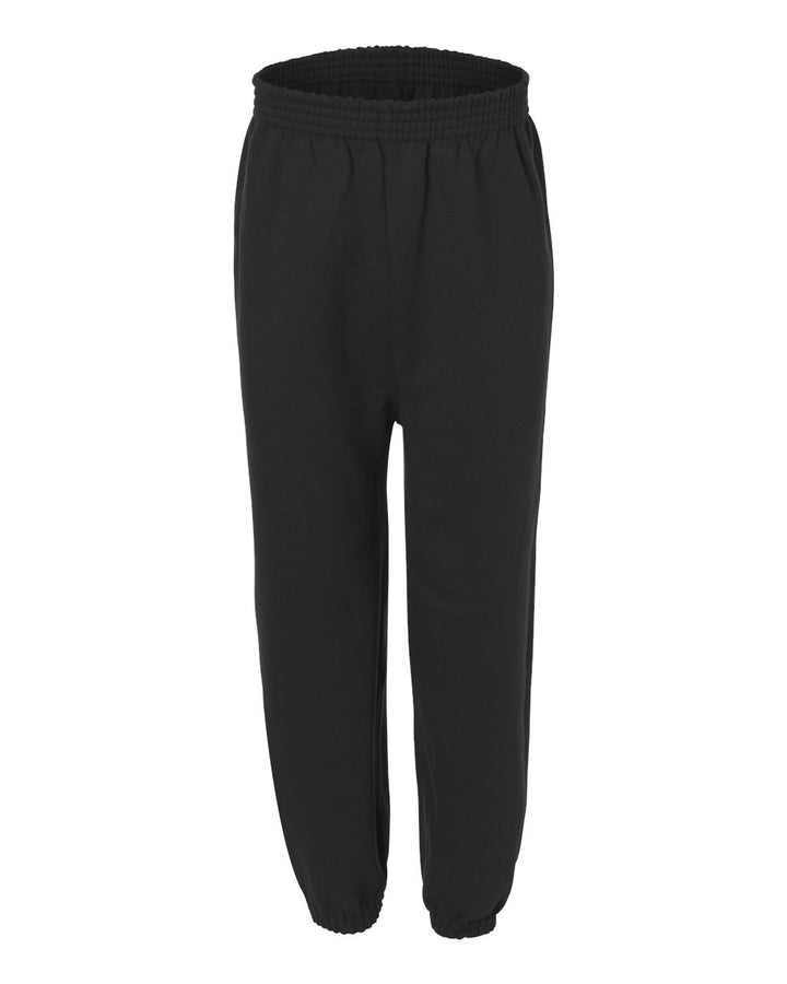 Front View of Black Ecosmart Youth Sweatpants - P450
