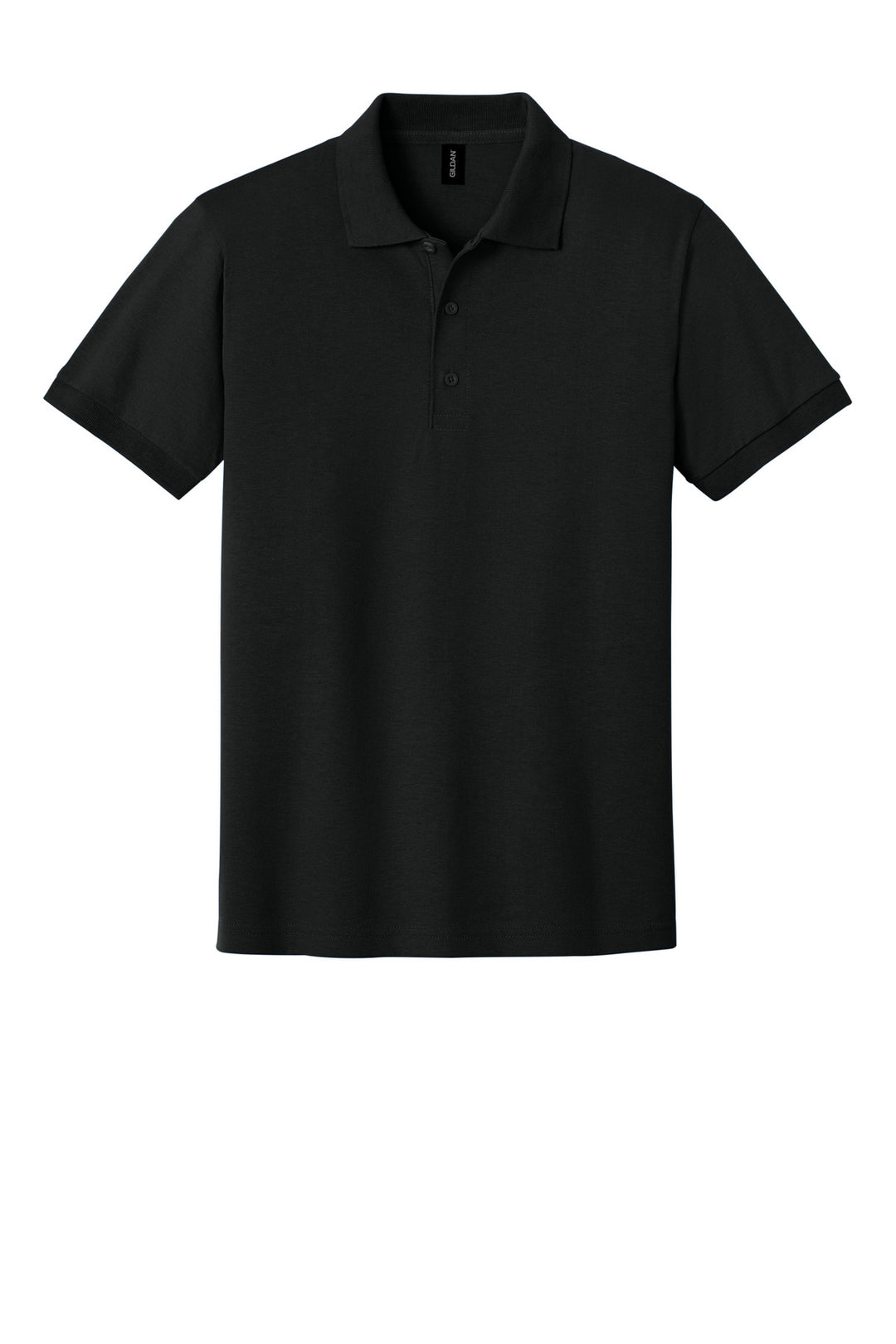 Front View of Black Gildan - DryBlend 6-Ounce Jersey Knit Sport Shirt. 8800