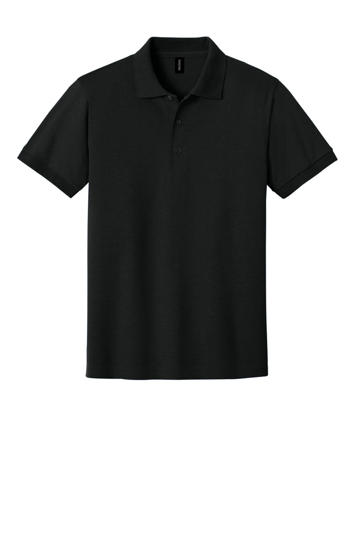 Front View of Black Gildan - DryBlend 6-Ounce Jersey Knit Sport Shirt. 8800