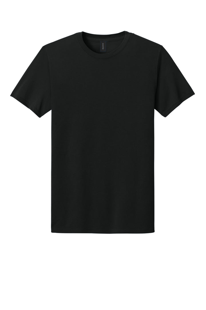 Front View of Black Gildan Gildan Performance T-Shirt. 42000