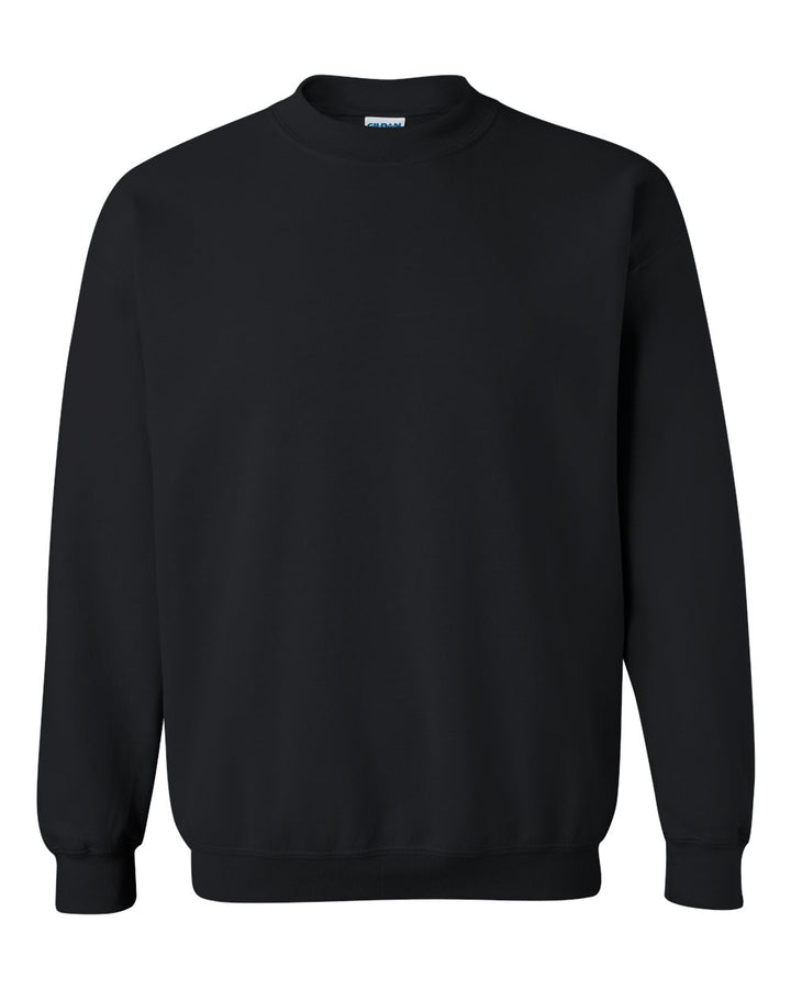 Front View of Black Heavy Blend™ Crewneck Sweatshirt - 18000