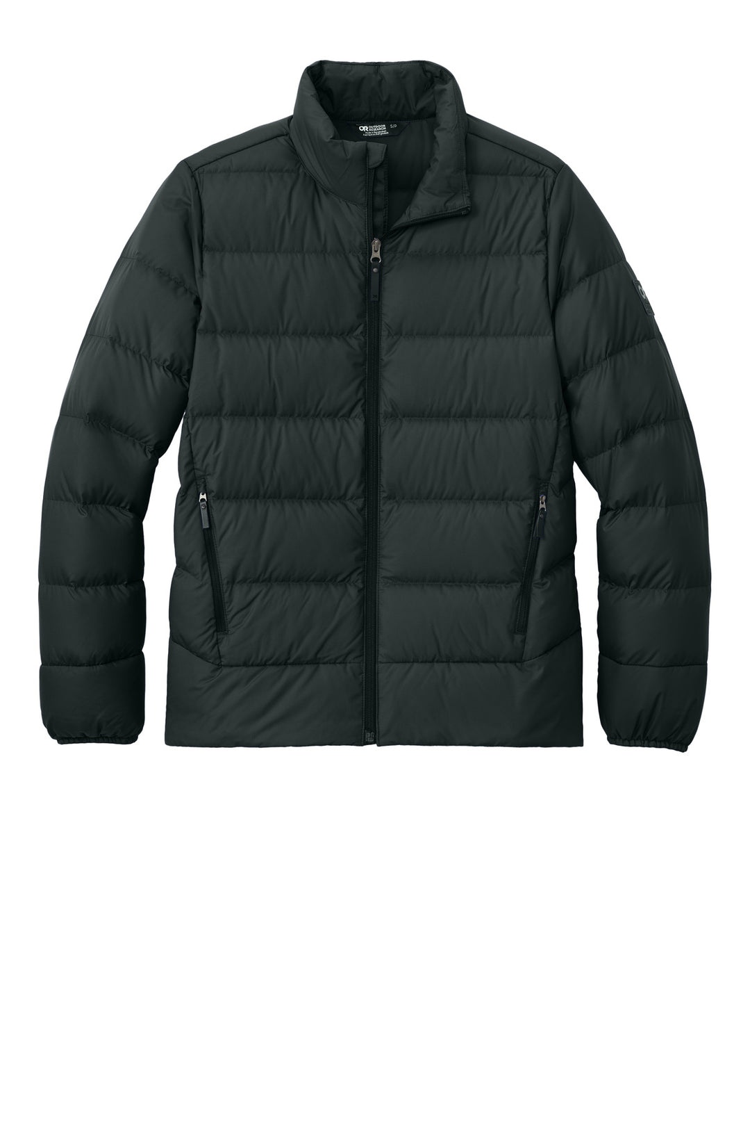 Front View of Black LIMITED EDITION Outdoor Research Coldsnap Down Jacket OR322226