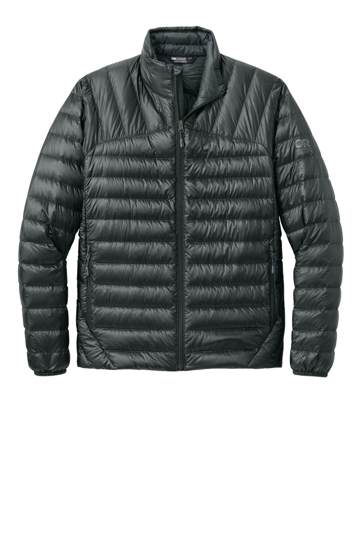Front View of Black LIMITED EDITION Outdoor Research Women's 800 Tech Down Jacket OR322229