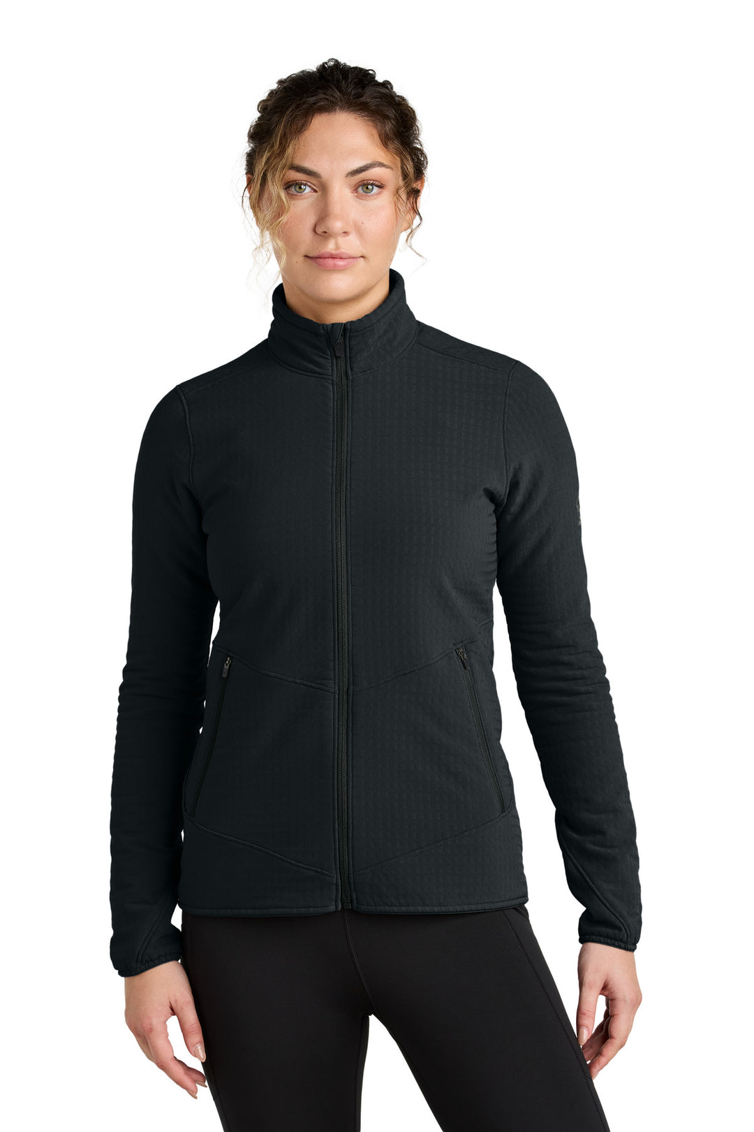 Front View of Black LIMITED EDITION Outdoor Research Women's Grid Soft Shell Jacket OR322265
