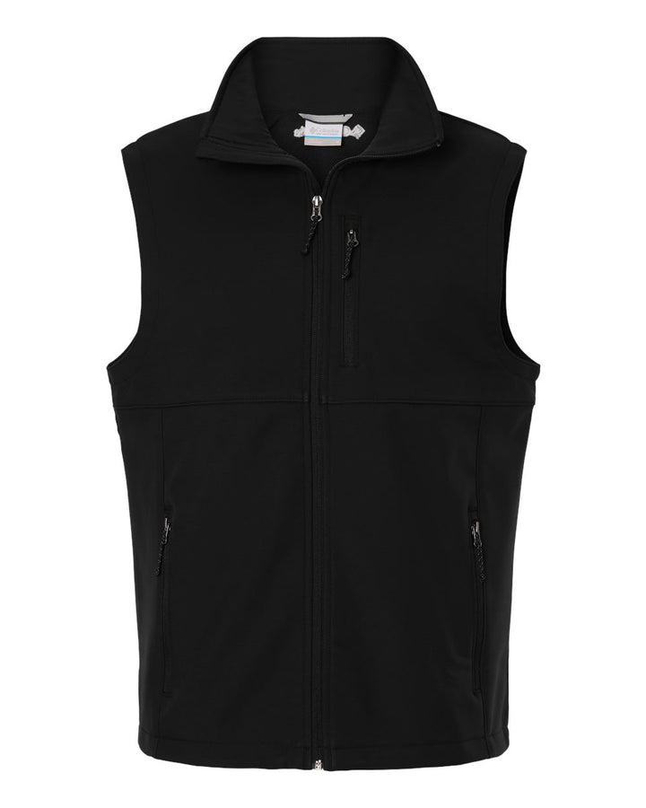 Front View of Black Men's Ascender™ II Soft Shell Vest - 216510