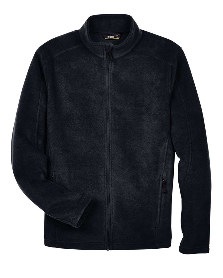 Front View of Black Men's Journey Fleece Jacket - 88190