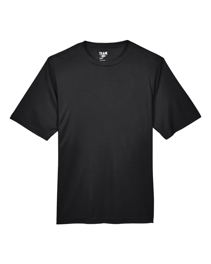 Front View of Black Men's Zone Performance T-Shirt - TT11